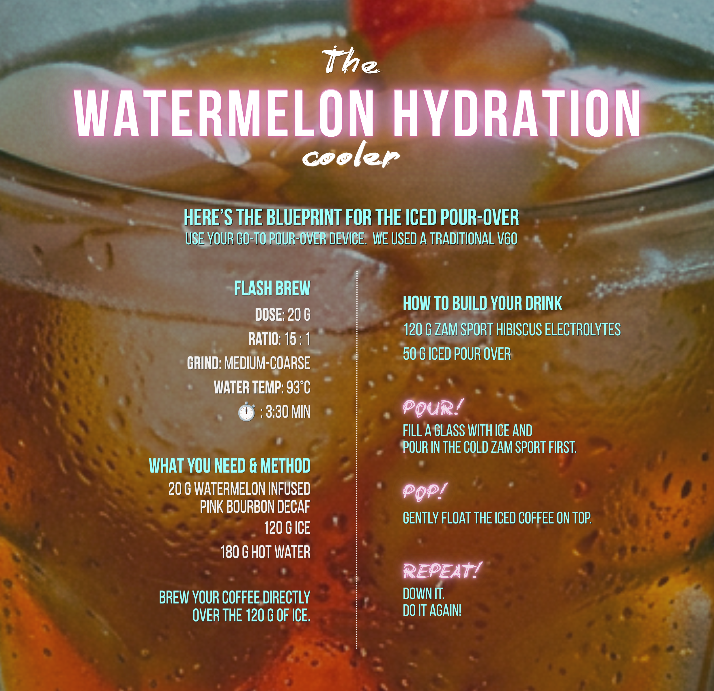 Watermelon Hydration Cooler - La Cumparsita + Zamalek Electrolyte Sport Soda
