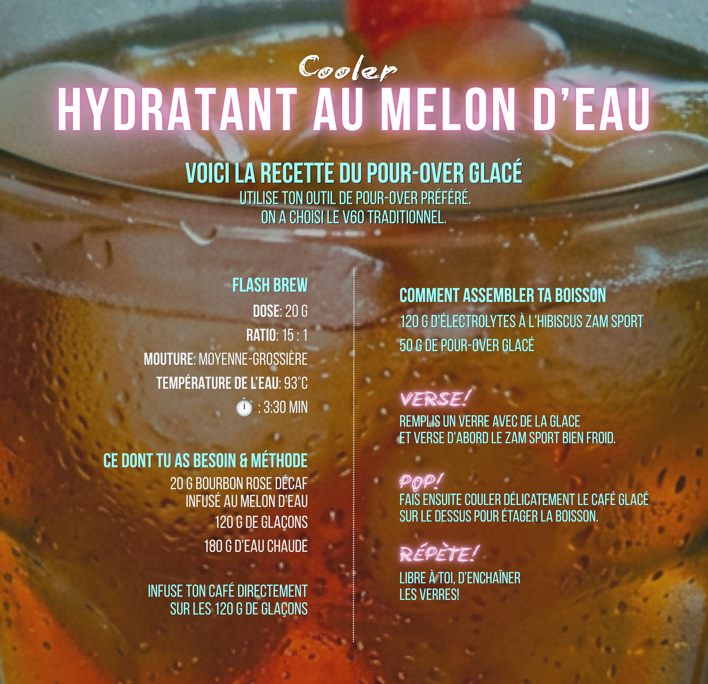 Watermelon Hydration Cooler - La Cumparsita + Zamalek Electrolyte Sport Soda